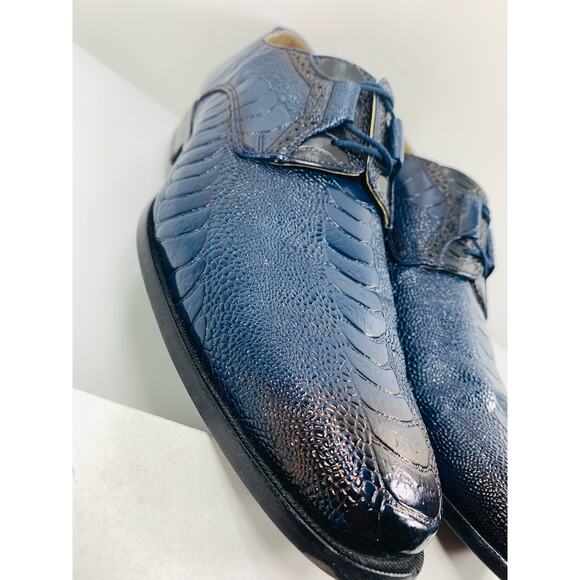 Giorgio Brutini - Men’s Blue Oxford Genuine Leather Shoes size 12 - SHARP!! - Picture 2 of 9